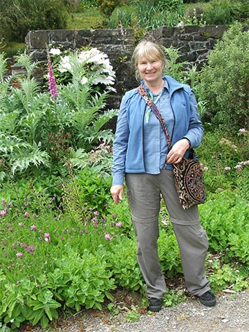  In front of the Walled Garden. 