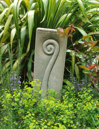  By the Koru sculpture. 