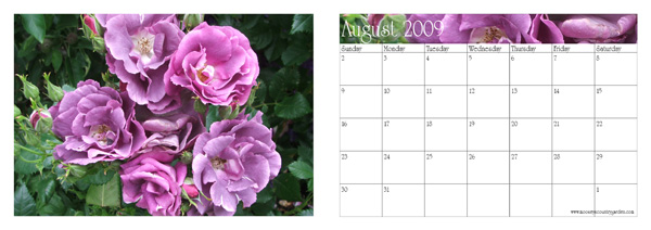  Two full-size calendar pages. 