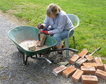  The Head Gardener hard at work. 