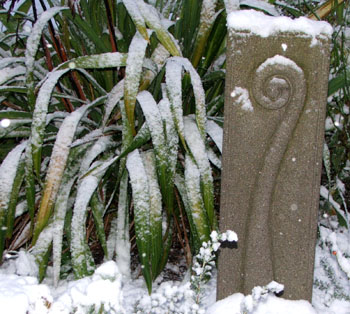  Snow in the Koru Garden... 