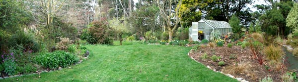  Lawns surround the Elm Tree,  Apple Tree and Glass-House Gardens. 