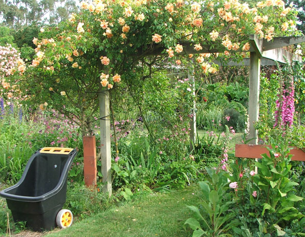  Check out my groovy gardening cart. 