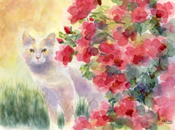  What a beautiful cat - and a beautiful painting! 