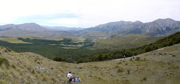  Overlooking Castle Hill village. 