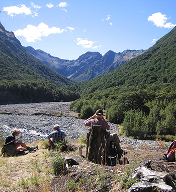  From outside the hut. 