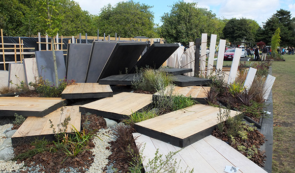  Exhibition garden at the Flower Show. 