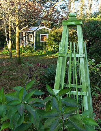  With Pond Cottage in the background sun. 