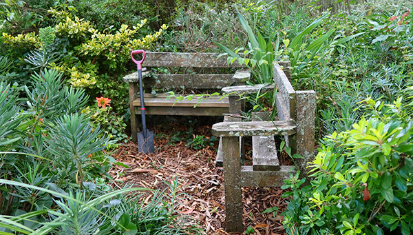  Left outside in the Shrubbery Courtyard. 