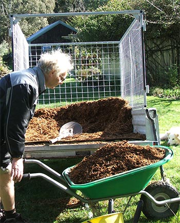  NGP starts to wheel the mulch. 