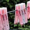 Pink Pegs on the Washing Line