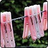 Pink Pegs on the Washing Line