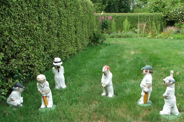  Backyard cricket is alive and well at Mooseys. 