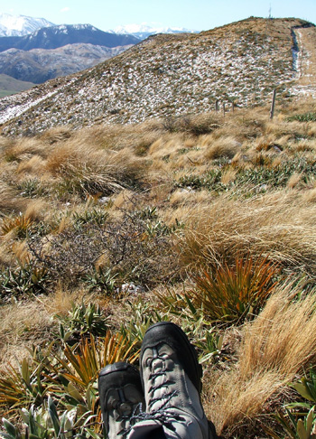  Me relaxing on the top of Snowy Peak. 