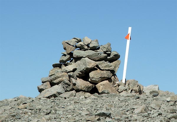  And snow pole, marked with bright orange. 