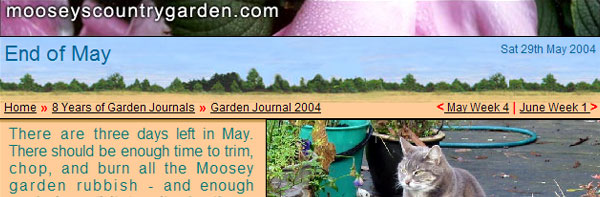  The top of a Moosey journal page, with breadcrumbs below the title 