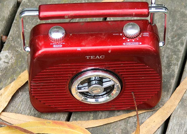  My red cricket radio. 