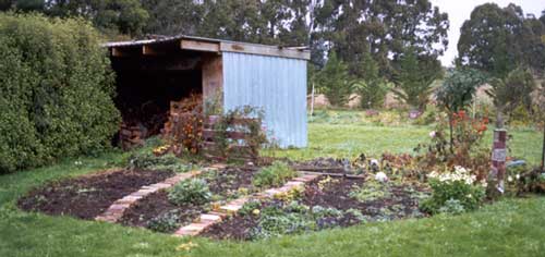 The old bricks make good potager paths. The old bricks make good potager paths.