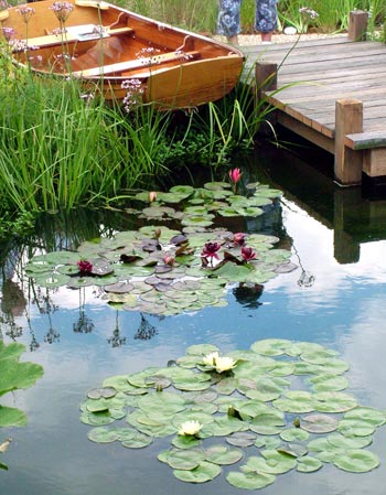  The boat to take you across the water garden. 